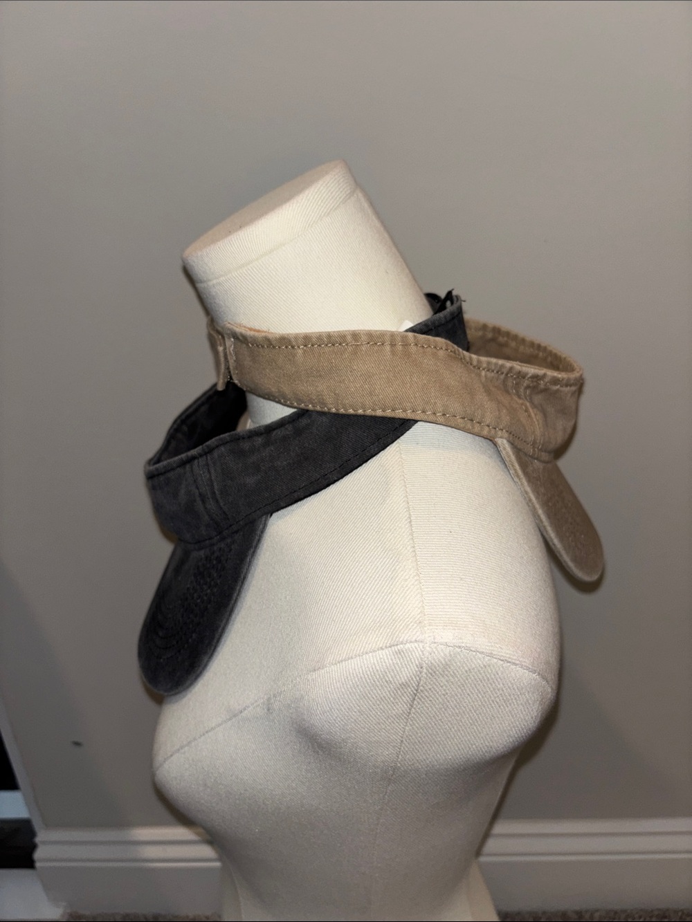 Two Sun Visor – Tan and Charcoal